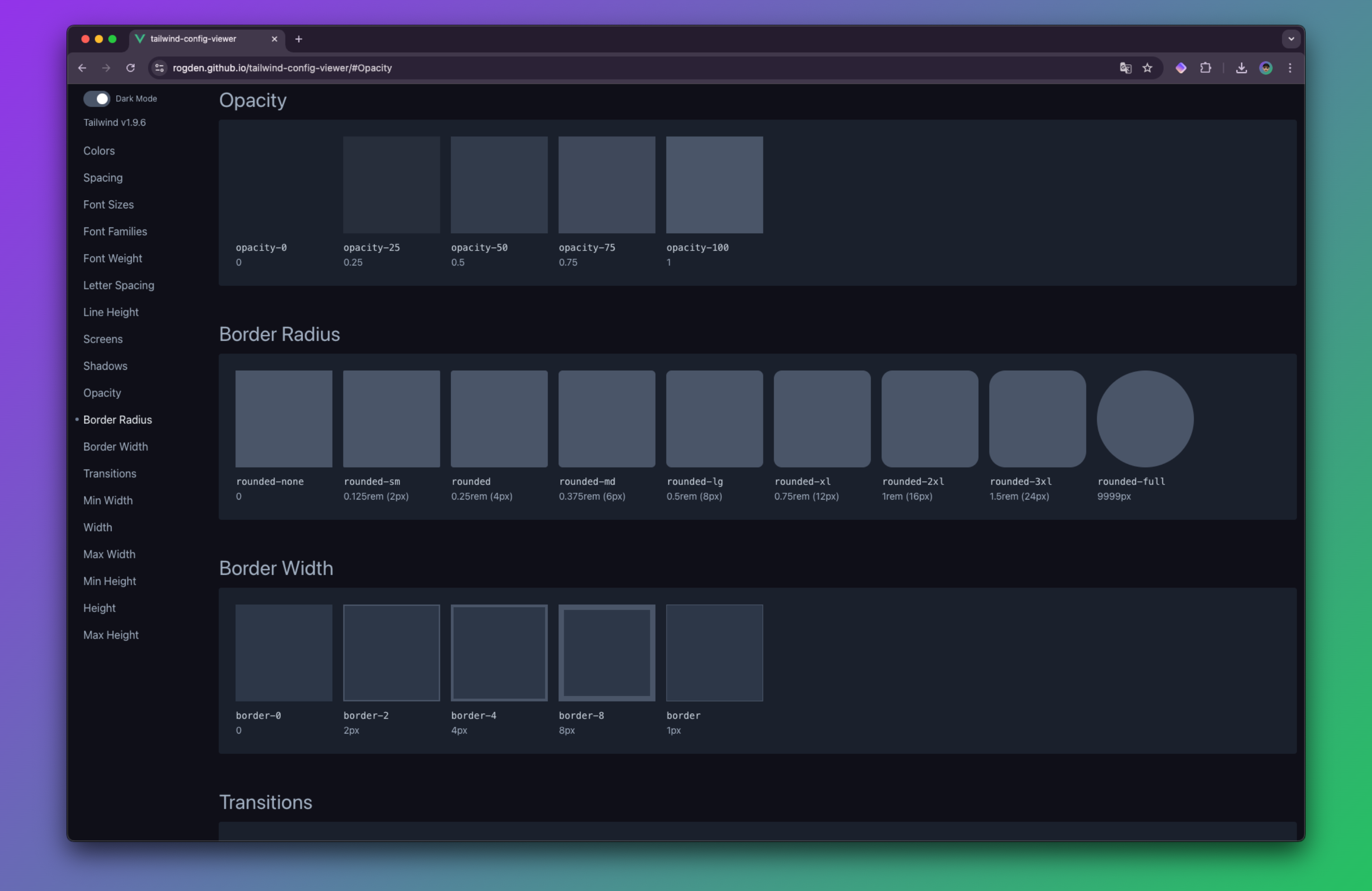 Tailwind Config Viewer