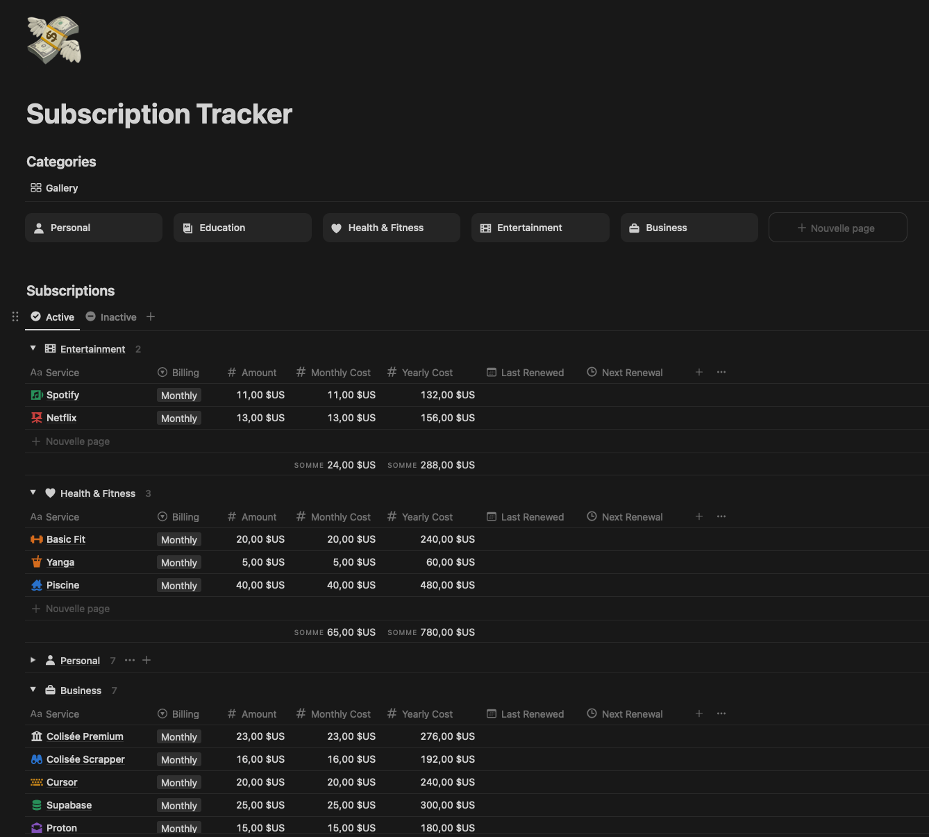 Subscription Tracker 1