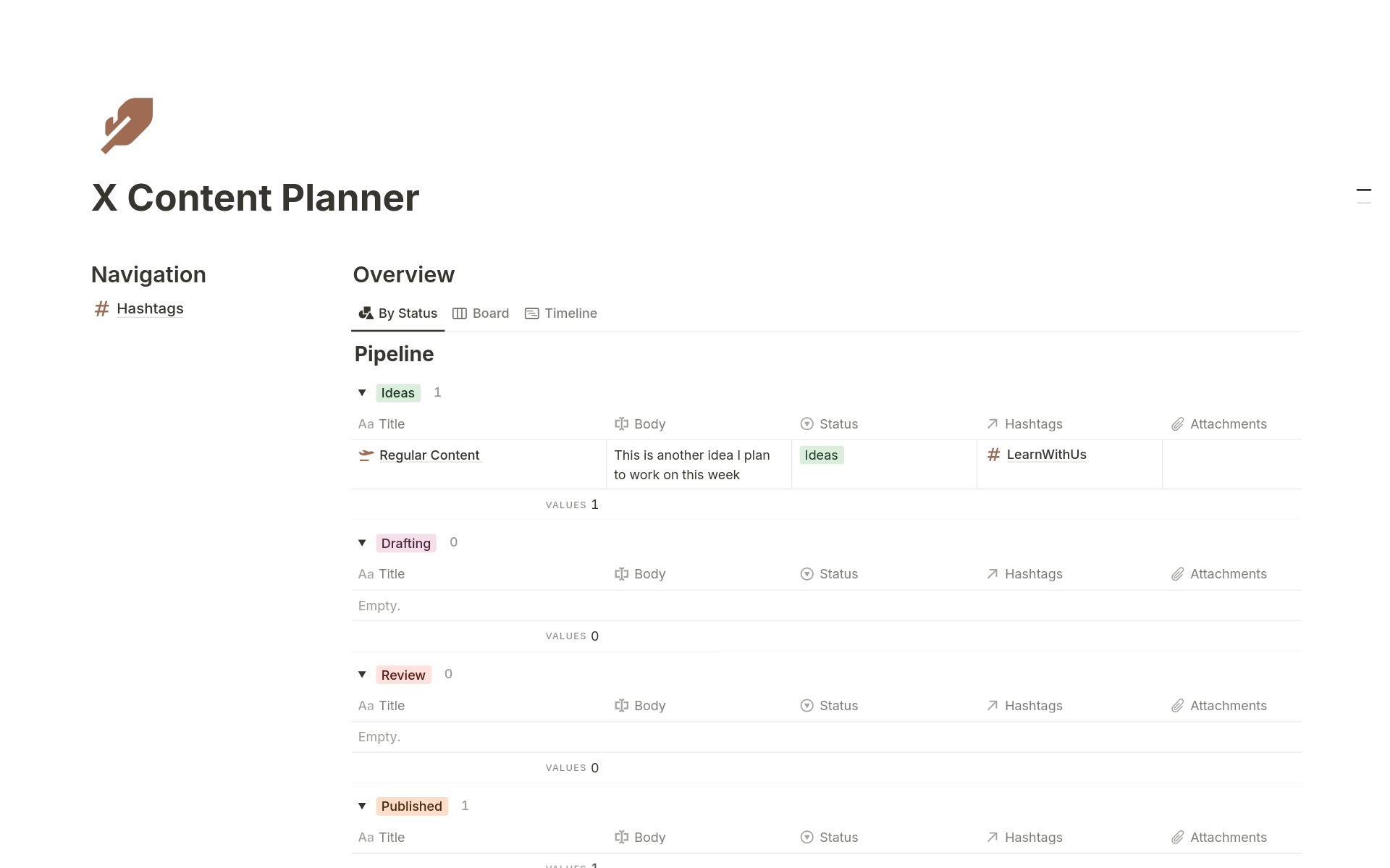 X Planner