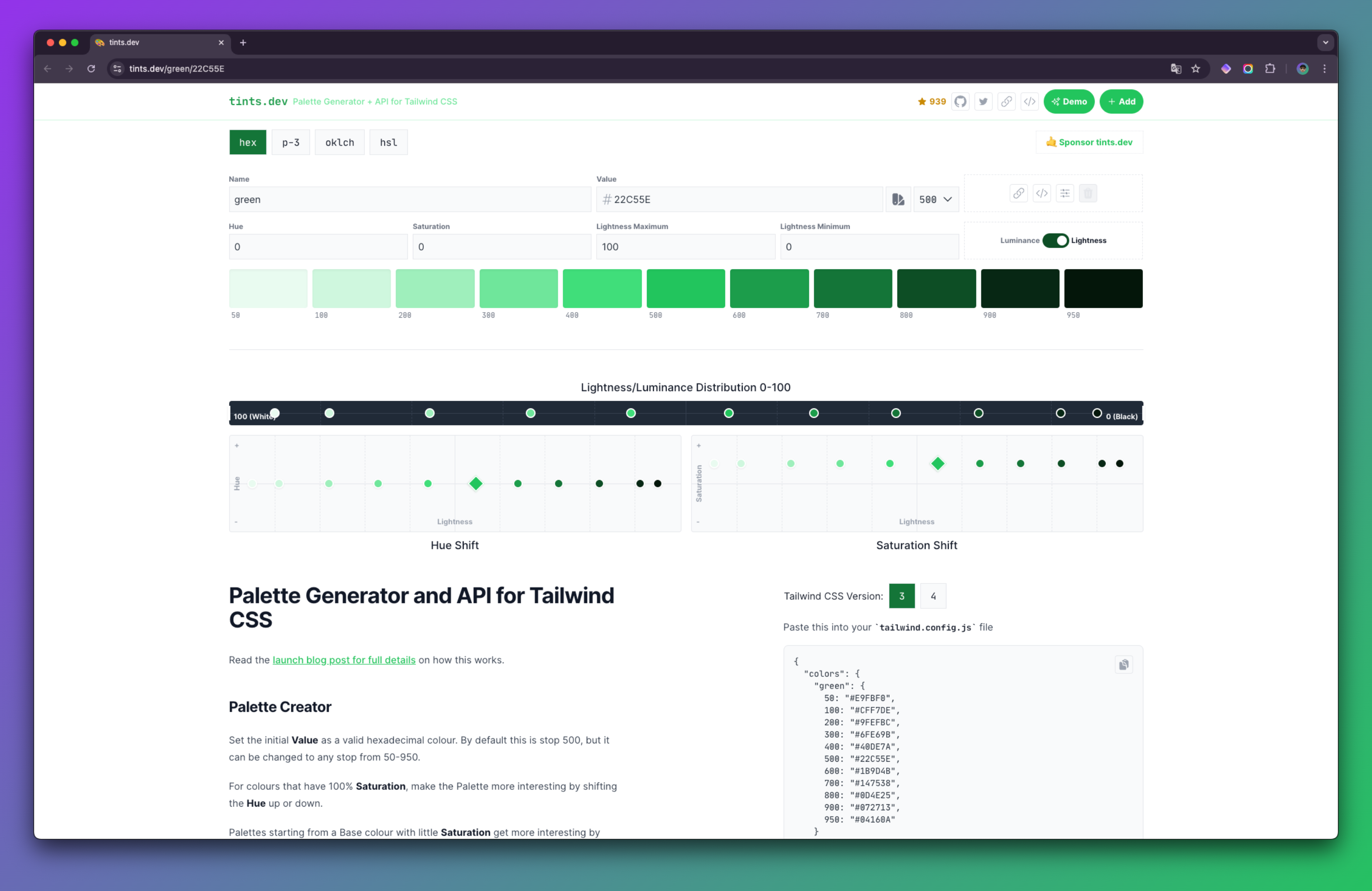 Tints.dev