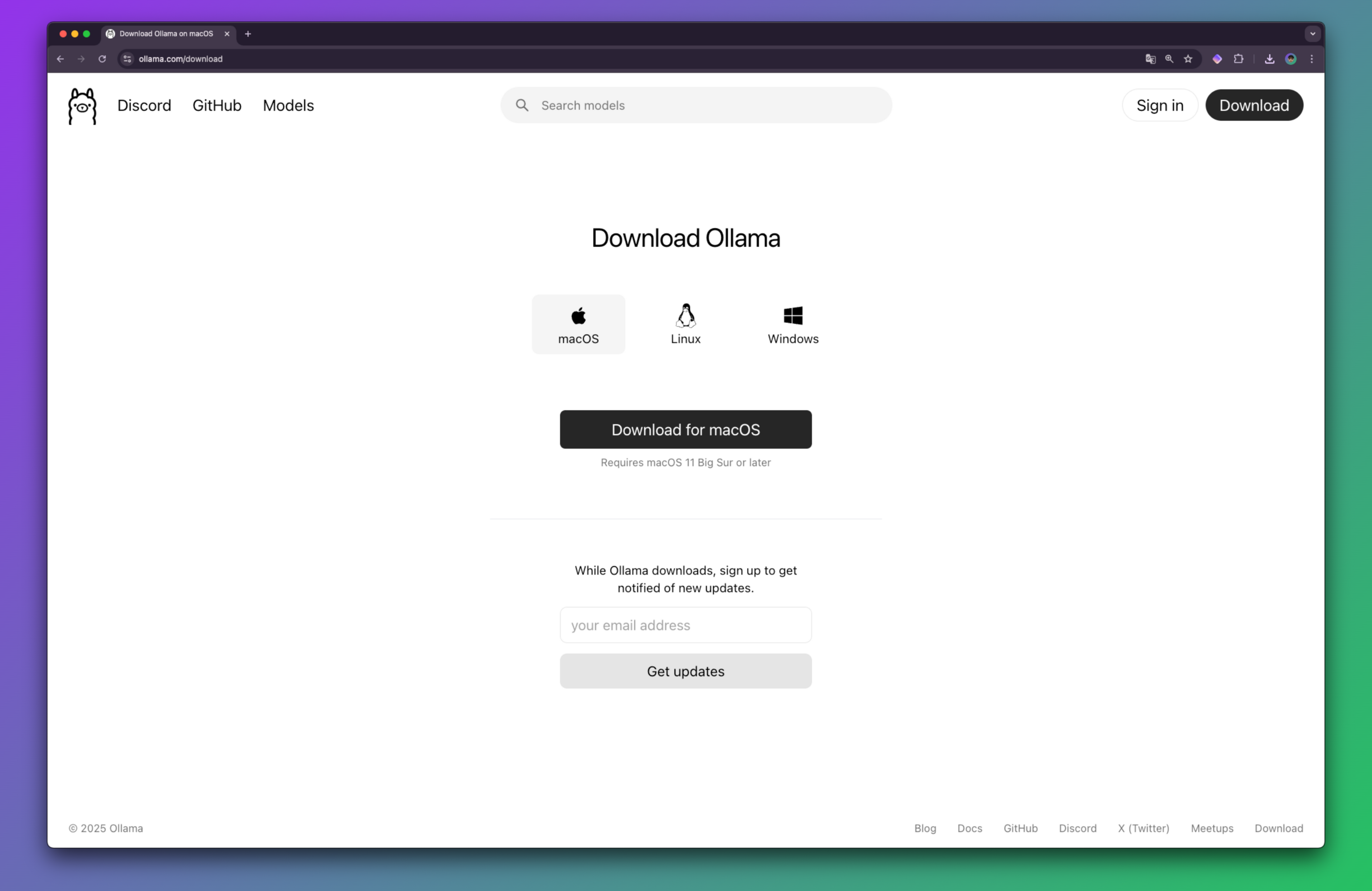 Ollama download